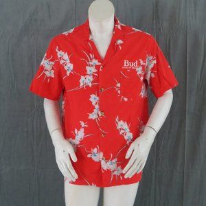 Vintage Hawaiian Shirt - Budweiser Promo Shirt by Malihini -